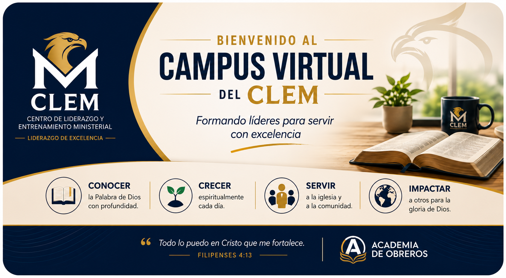 Banner de bienvenida al Campus Virtual del CLEM